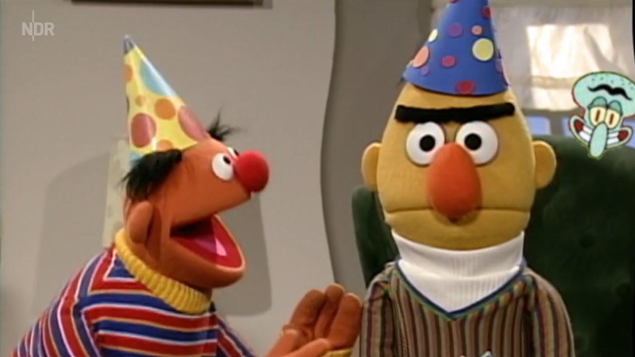 Youtube Kacke - Sesamstraße | Bert liest erregende Literatur zum Geburtstag