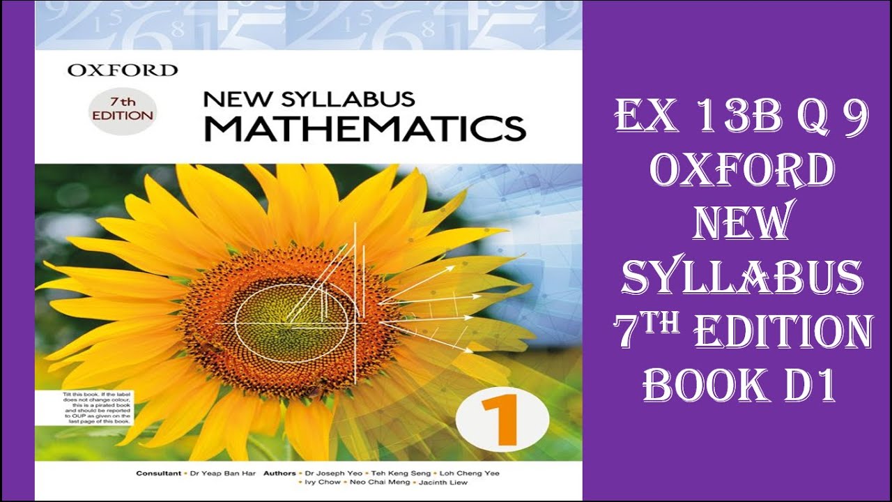 mathematics Book D1 Ex 13B Q9 | Ex 13b Q9 book D1