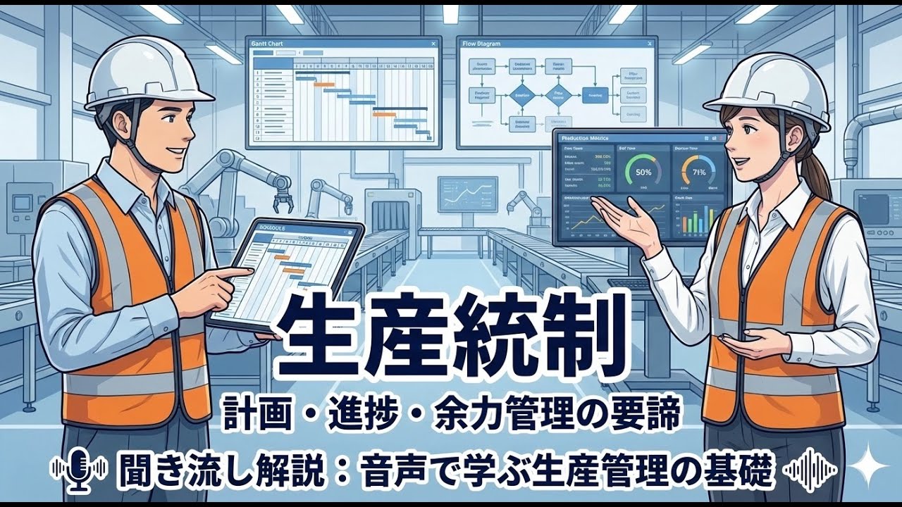 【重要論点・聞き流し】生産統制（手配・統制・事後処理）『生産管理の要となる 生産統制の3つのステップ 』（事例３）