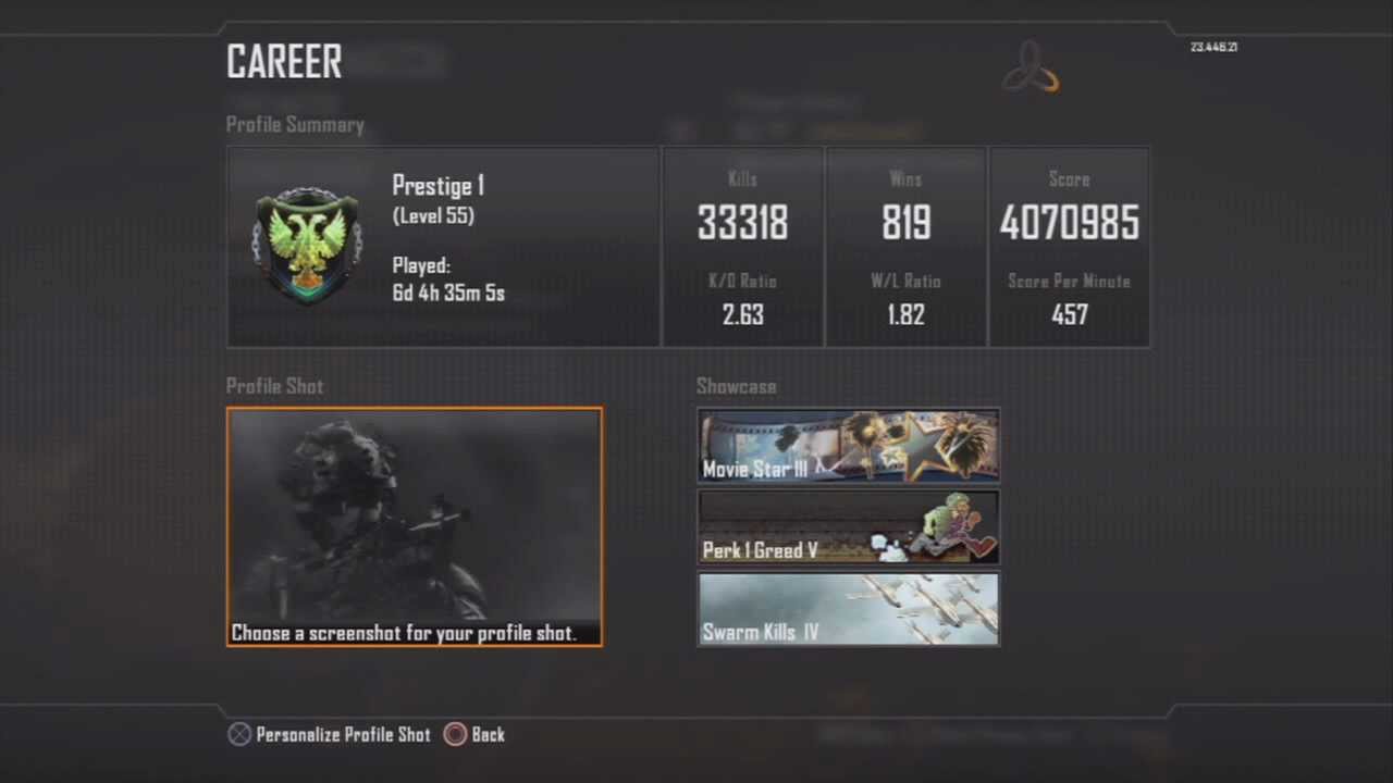 Black ops 2:My stats/Hate messages on psn