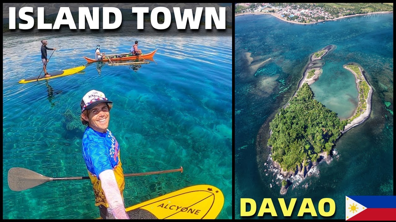 FILIPINO ISLAND TOWN - Exploring Clear Ocean Paradise By Paddle Board (Davao, Mindanao)