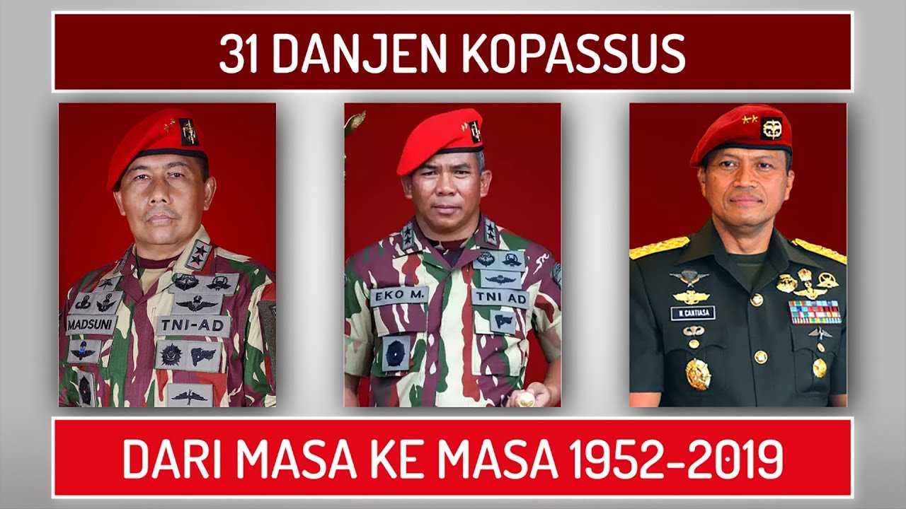 DANJEN KOPASSUS Komandan Jenderal Komando Pasukan Khusus TNI AD 1952 2019