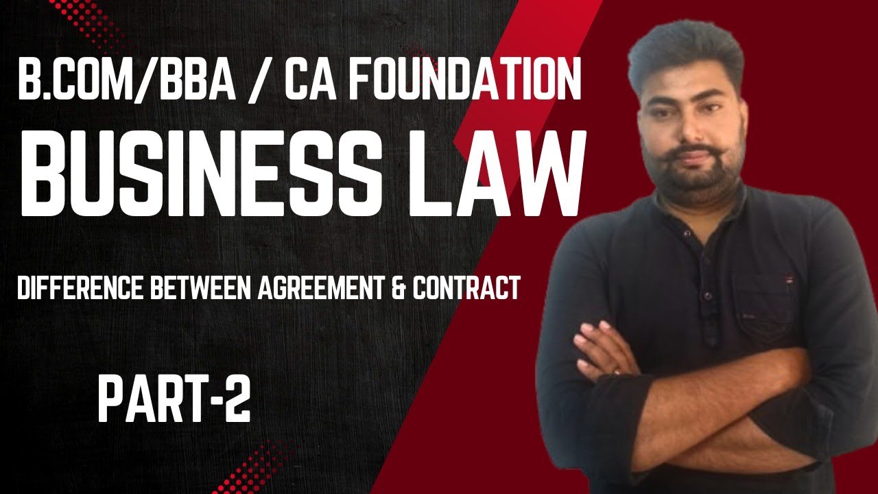 Difference between Agreement & Contract | Business Law | Indian contract Act 1872 #rakeshsir 