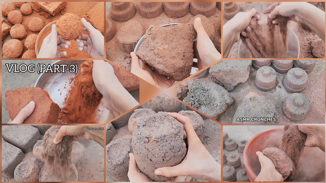 Vlog (Part-3)❤️ All Red Textures Crumbling in Vlog😍 #crumblingvlog #asmr #vlog #crumbling