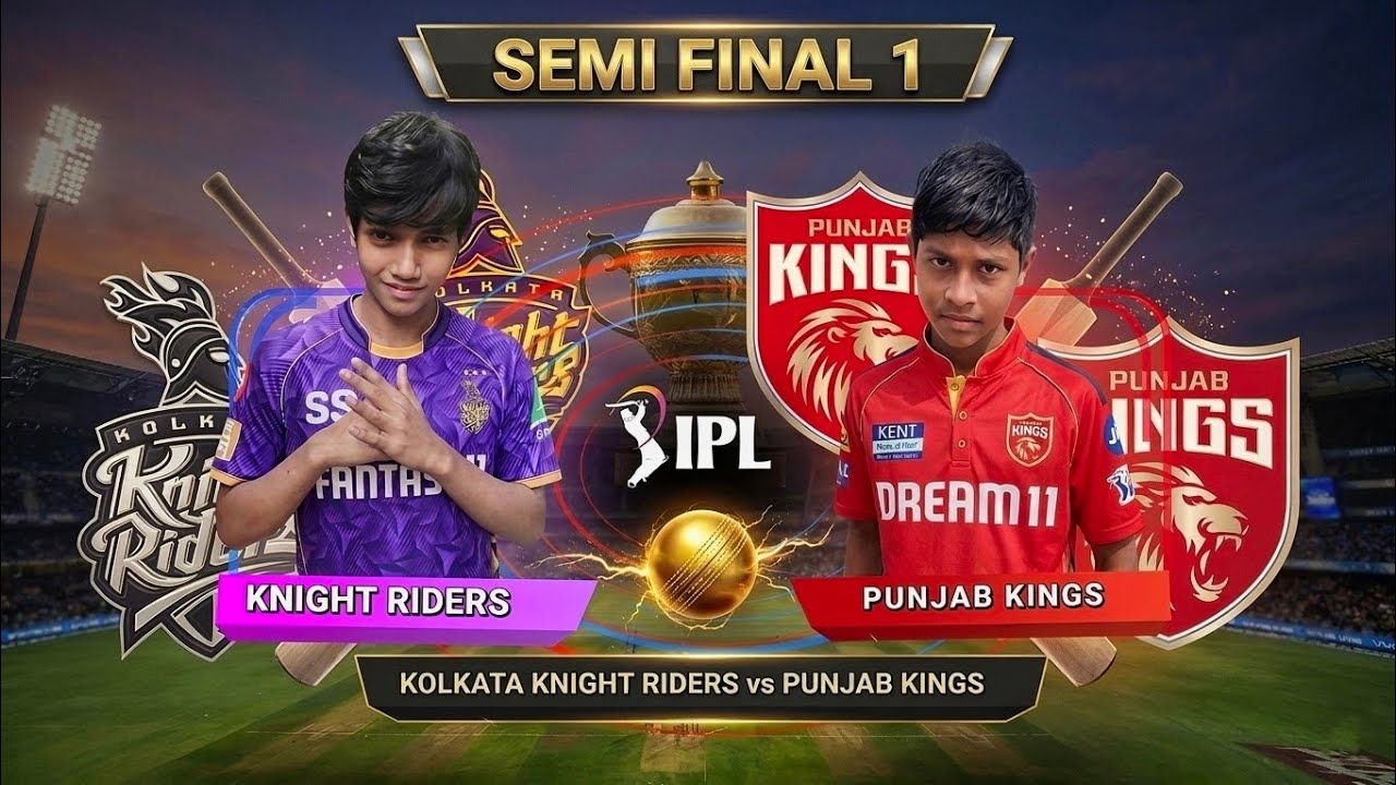 KKR 💜 vs Punjab Kings ♥️ Semifinal 🔥😱 kid's IPL Season 2 #ipl 