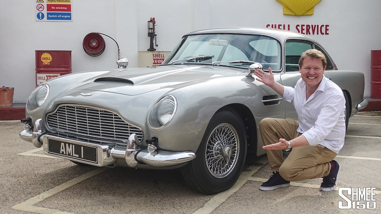 За рулем Aston Martin DB5 ДЖЕЙМСА БОНДА со всеми РАБОТАЮЩИМИ ГАДЖЕТАМИ!