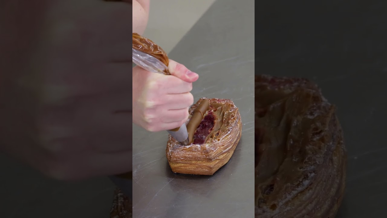 Strawberry Dulce de leche danish 🤤🍓available 1/31-2/1 ONLY