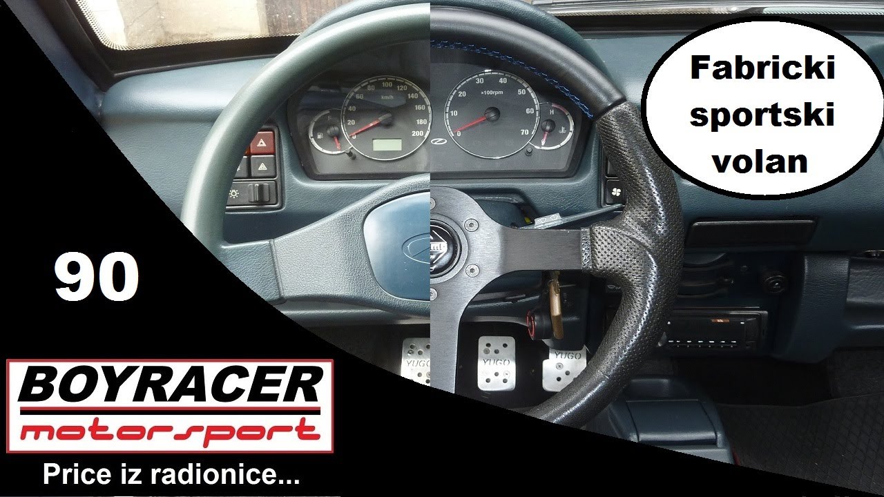 Price iz radionice - Montaza sportskog volana na Yugo