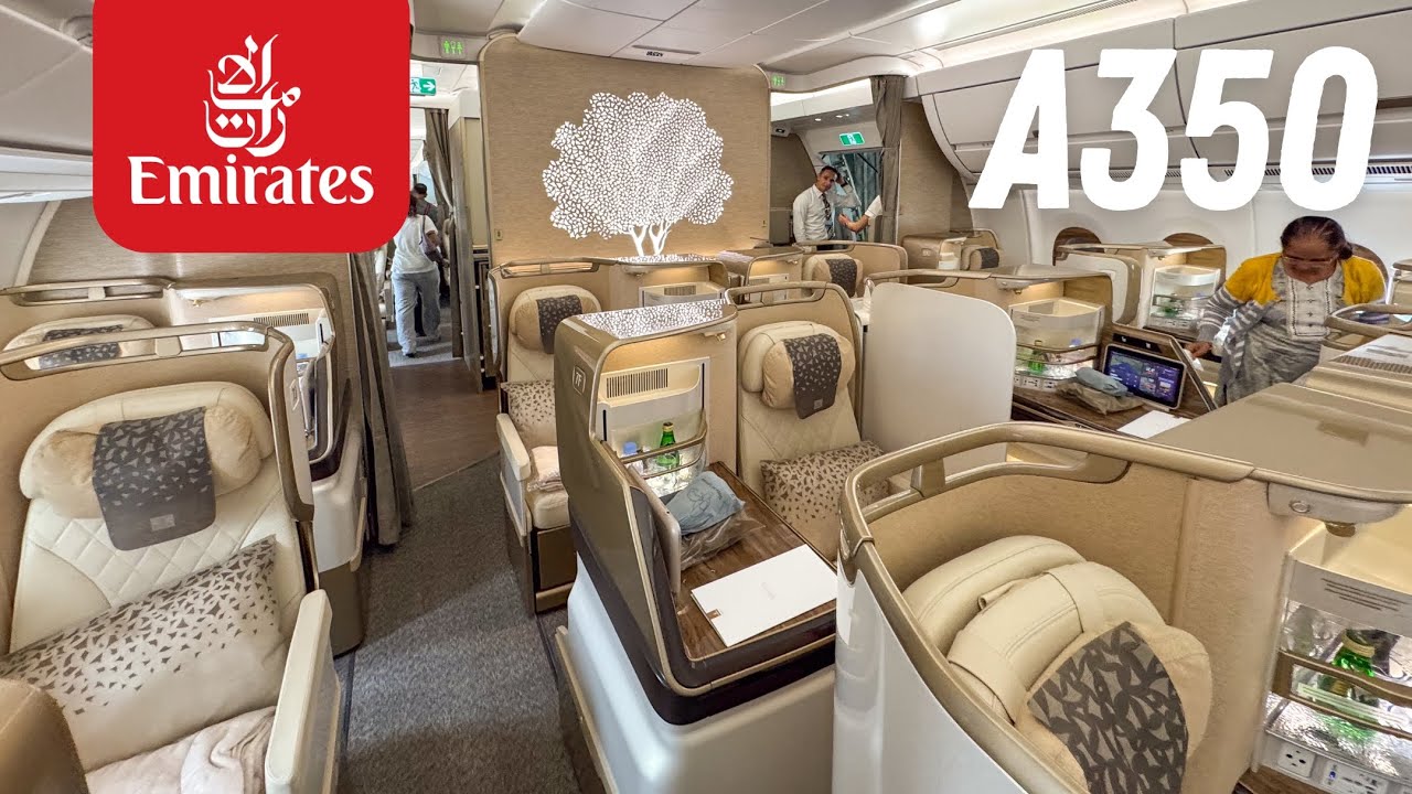Emirates NEW A350 Business Class Dubai to Mumbai | Aviation Geeks