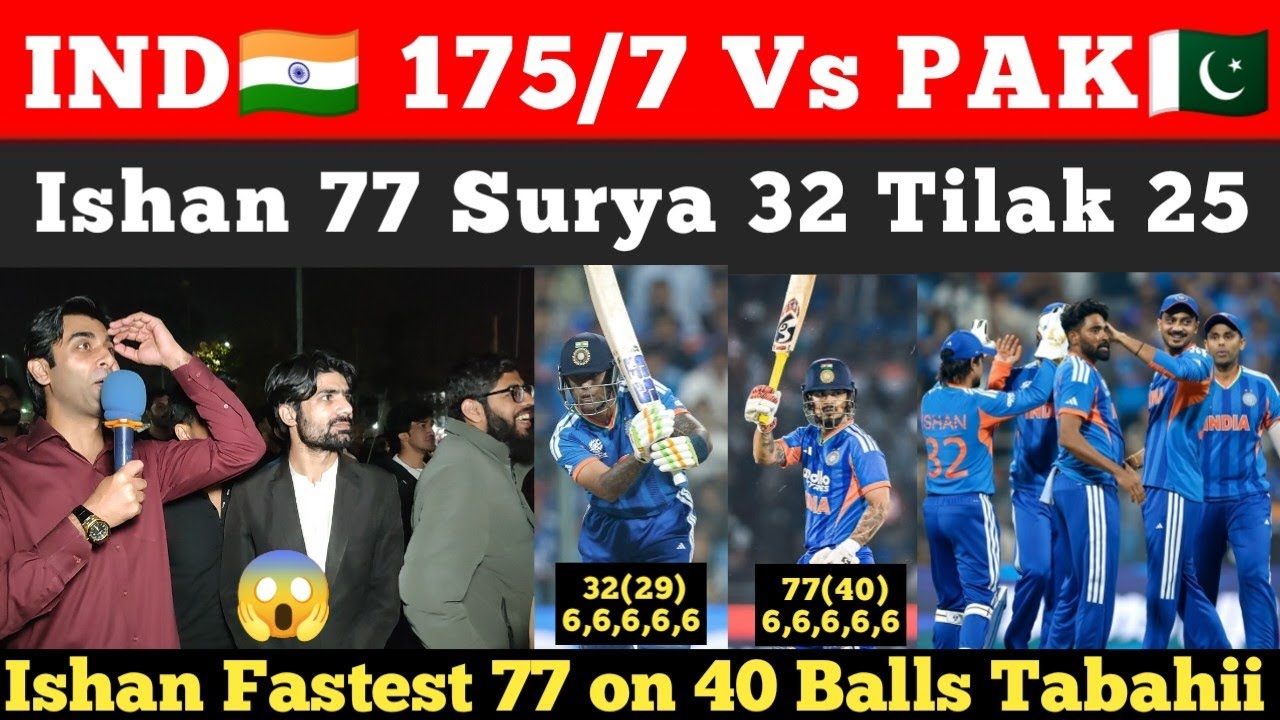 IND🇮🇳 175/7🔥Destroy Pak🇵🇰 in T20 WorldCup Match | Ishan 77 Surya 32 | Pak live Reactions