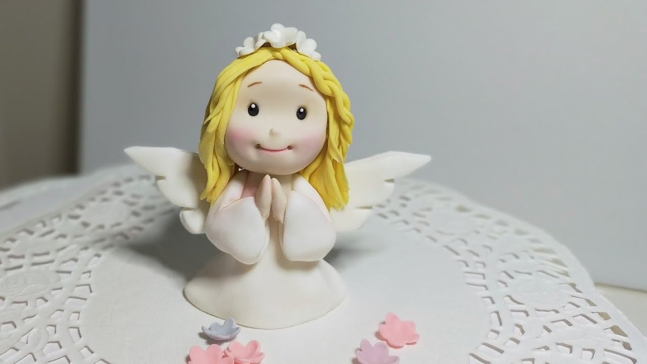 How to make fondant angel wings - angel Part 2 #cakedecoration #caketopper #fondant #angel