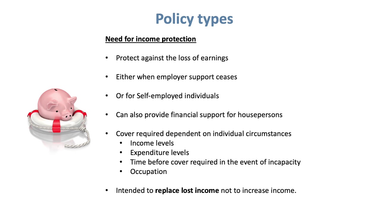 1  Income Protection -  Policy Types