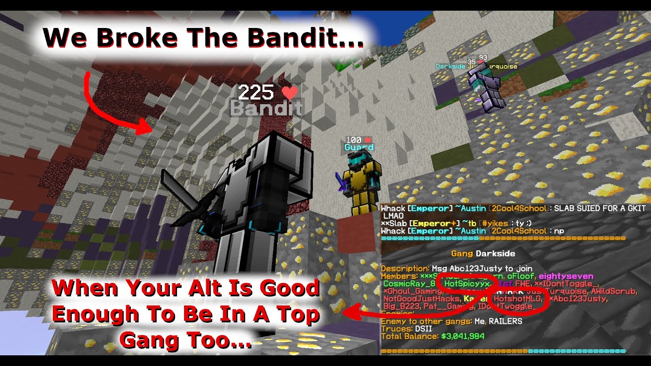 Cosmic Prisons | Sovereign - I Broke The Bandit... (2 Accounts In Darkside, Near Death At Dia Mine)
