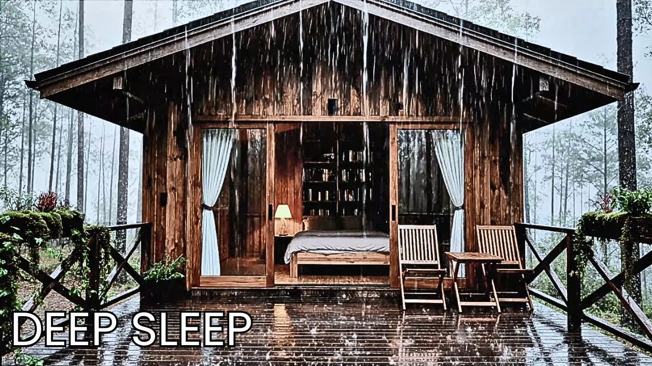 Best Rain Sounds at a Cozy Forest Cabin 🌧️ Peaceful Night Ambience for Deep Sleep