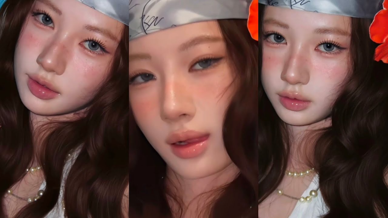 Bold beachy korean makeup❤️ #douyin #viral 