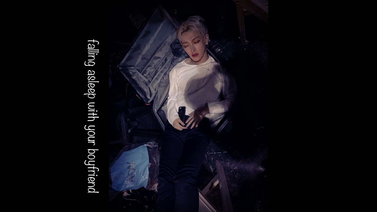 falling asleep next to your boyfriend - hongjoong