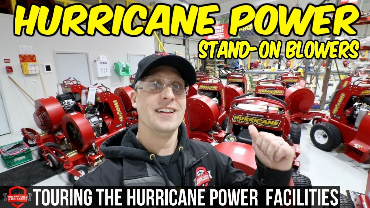 Touring The Hurricane Power Facilities! Stand On Blower + Sno-Power Back Blade Demo!