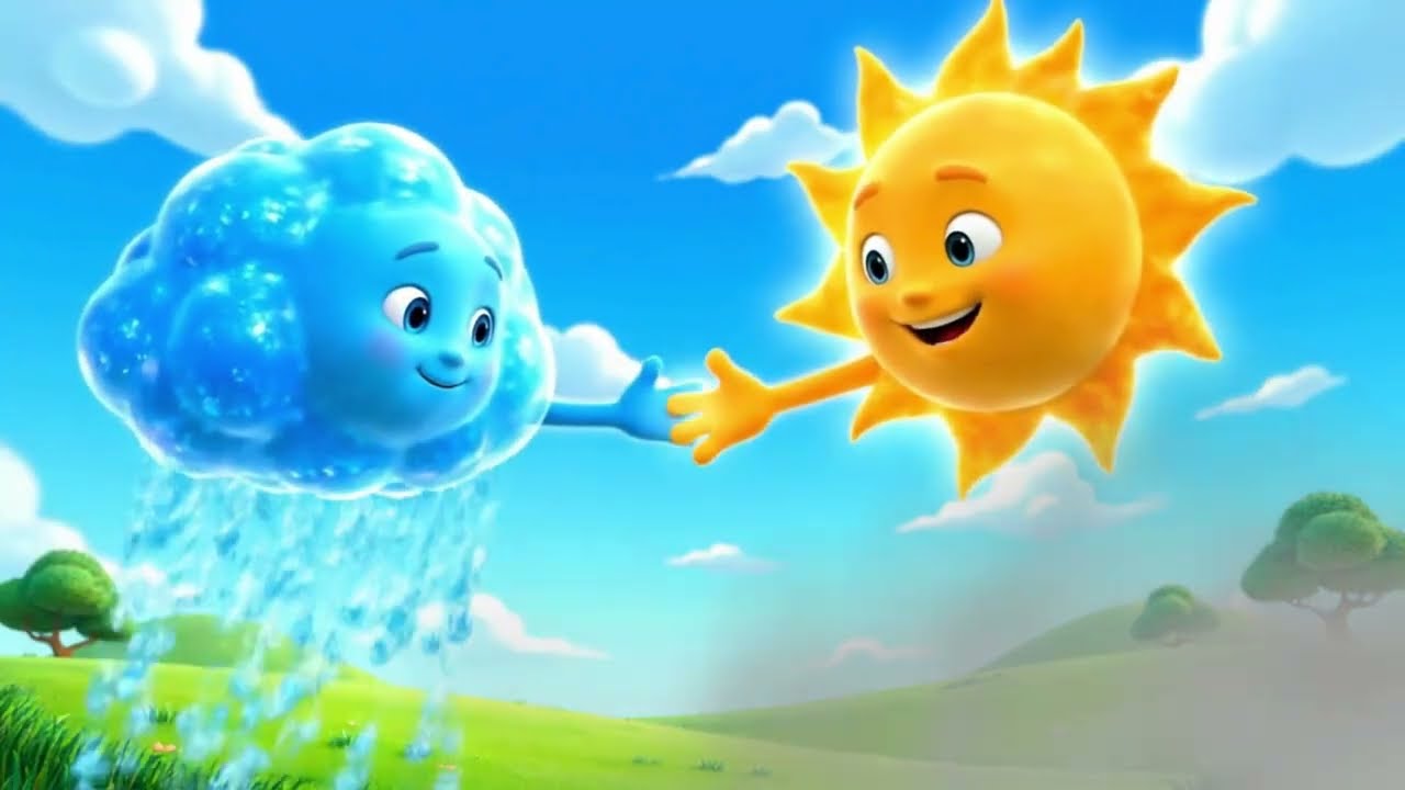 ⛅El tiempu ta xugando | Canción infantil en asturiano 🎉