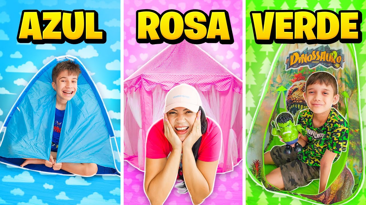 24 HORAS na BARRACA da sua COR🤩