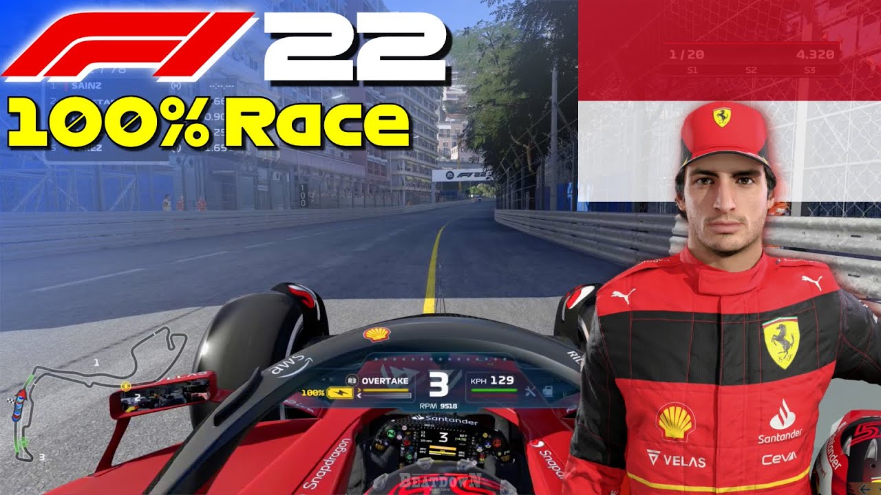 F1 22 - Let's Make Sainz World Champion #7: 100% Race Monaco