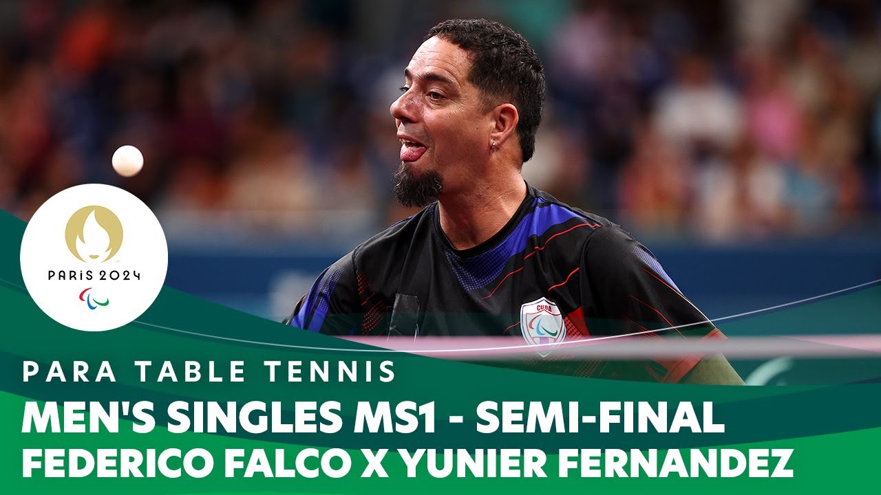 Federico Falco X Yunier Fernandez -Men's Singles MS1 SF | Para Table Tennis - Paris 2024 Paralympics