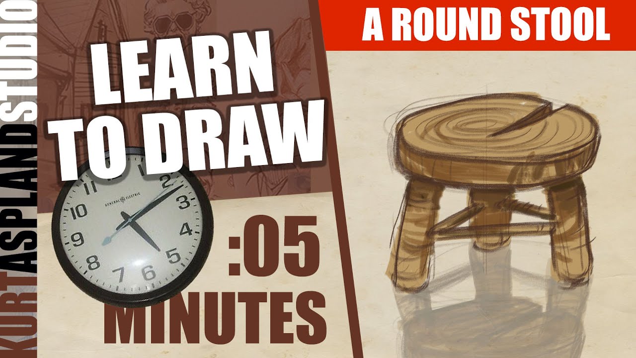 How to draw: Day 7 How to draw a round stool