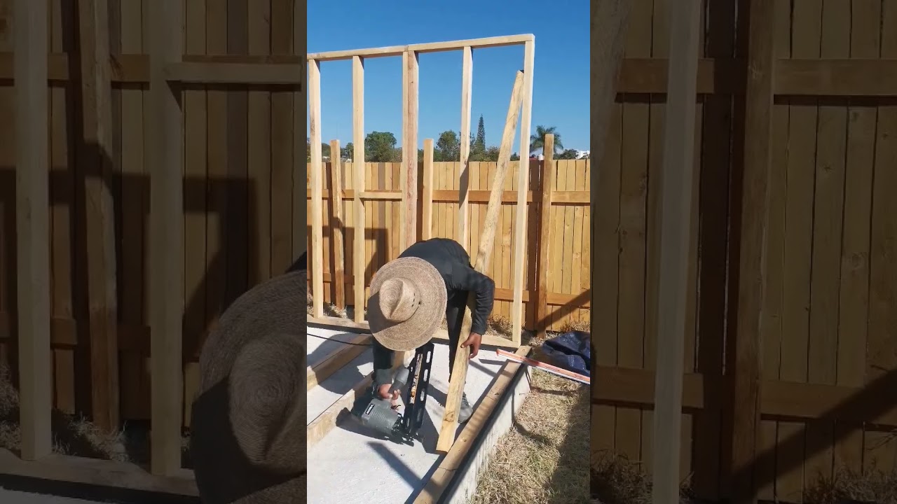 Como armar paredes de #caba&ntilde;a #madera #shorts #diy
