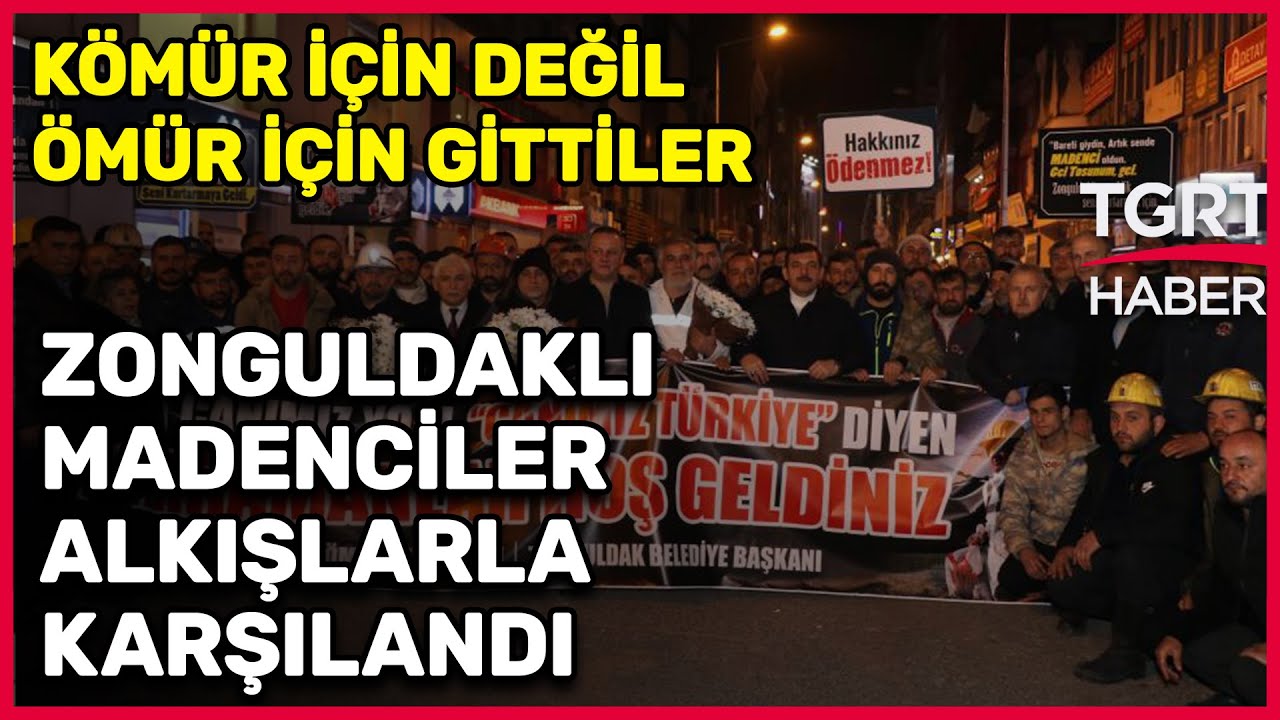 Deprem Bölgesinden Dönen Maden İşçileri Alkışlarla, Çiçeklerle Karşılandı - TGRT Haber
