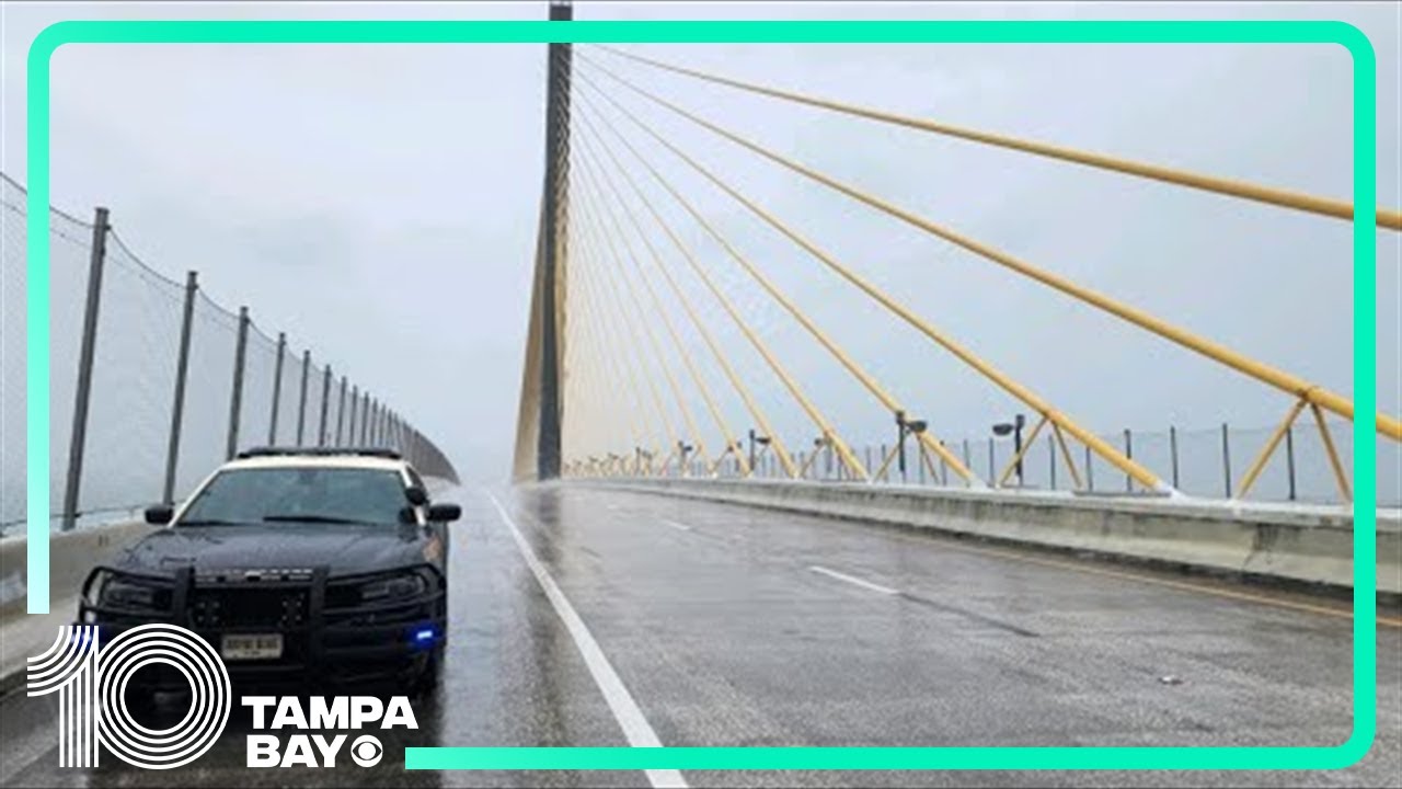 Car fire on Sunshine Skyway Bridge