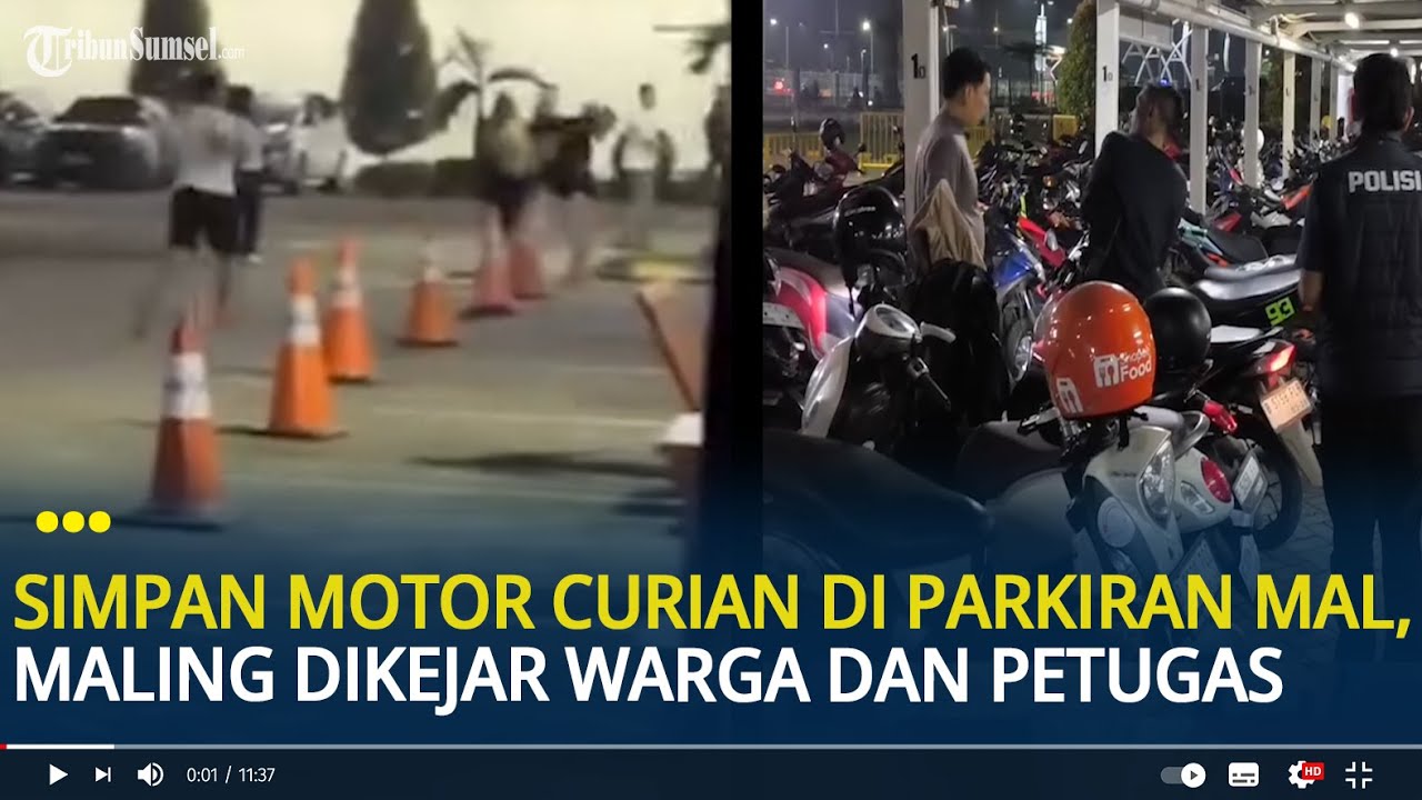 Viral Detik-detik Penangkapan Maling Motor di Mal Cileungsi, Pelaku Simpan Motor Curian di Parkiran
