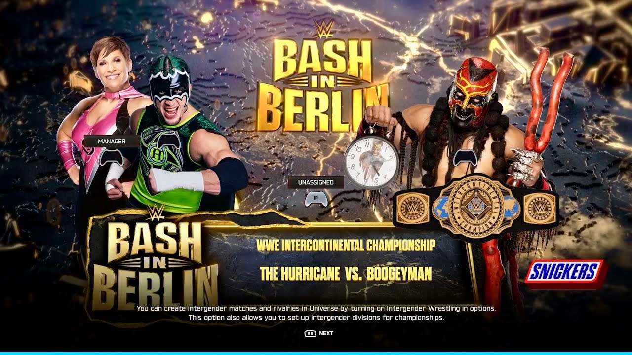 WWE2K25 UNIVERSE💭 BASH IN BERLIN Aug wk4, The Hurricane vs Boogeyman🏆 FULL MATCH X|S
