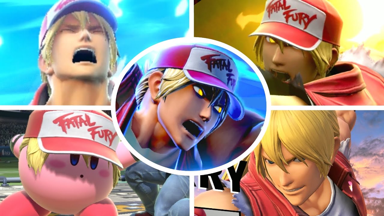 Terry Bogard All Victory Poses, Final Smash, Kirby Hat & Palutena Guidance in Smash Bros Ultimate