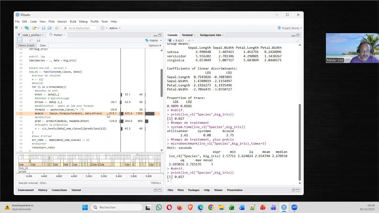 Le profiler de RStudio – Programmation R