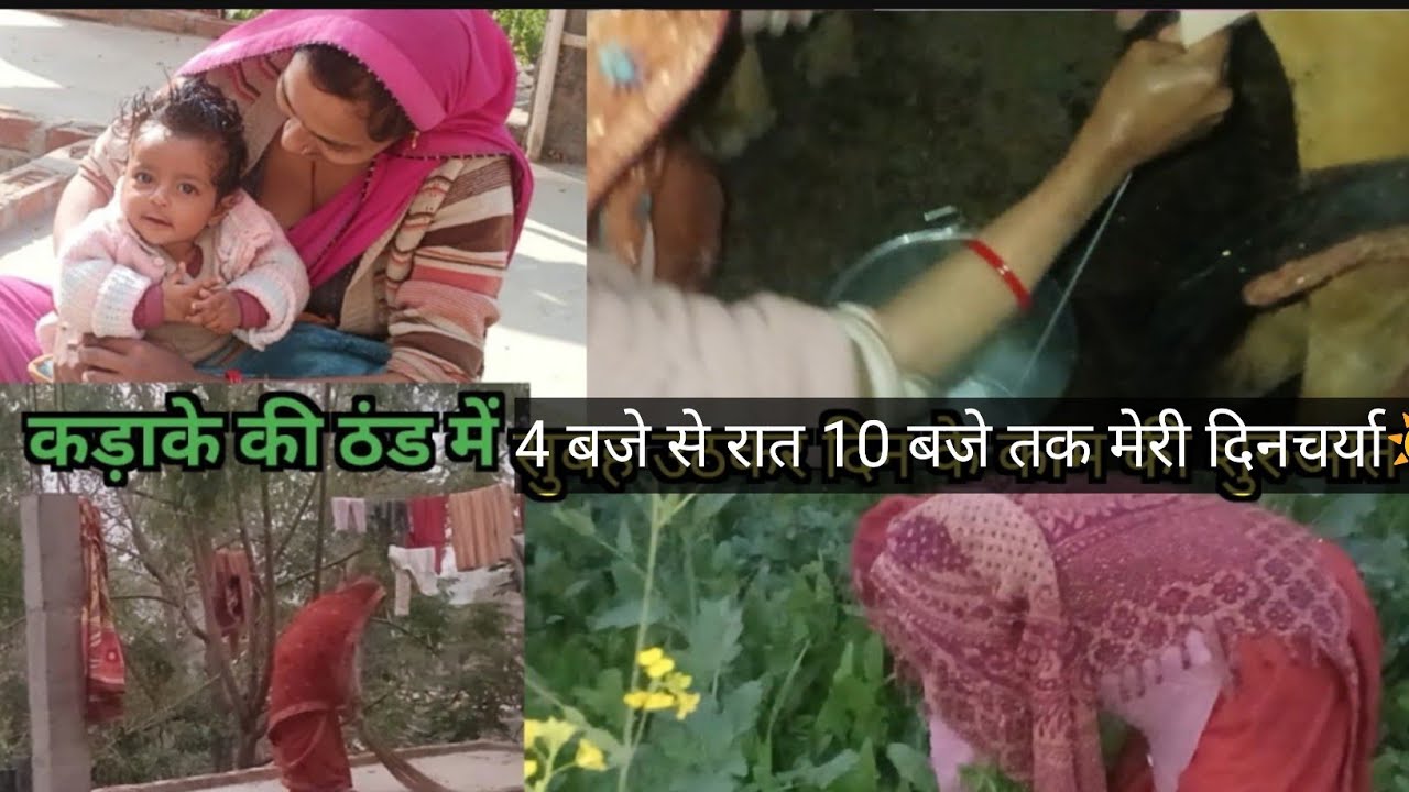 My Last Vlog🥱इतनी ठंड में सुबह 4:30 बजे से शुरू हो गई तैयारी🌺village morning routine💐chawalfryrecipe