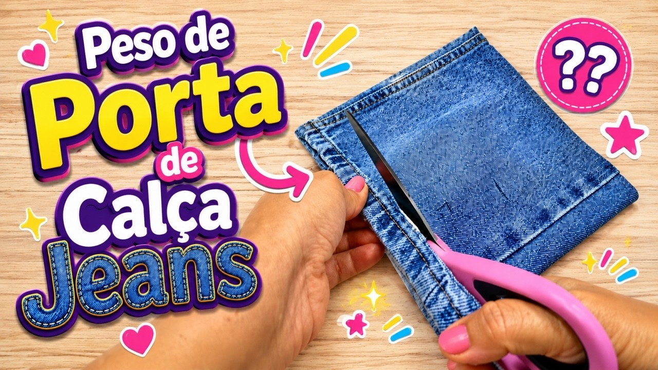 Peso de Porta de Calça Jeans