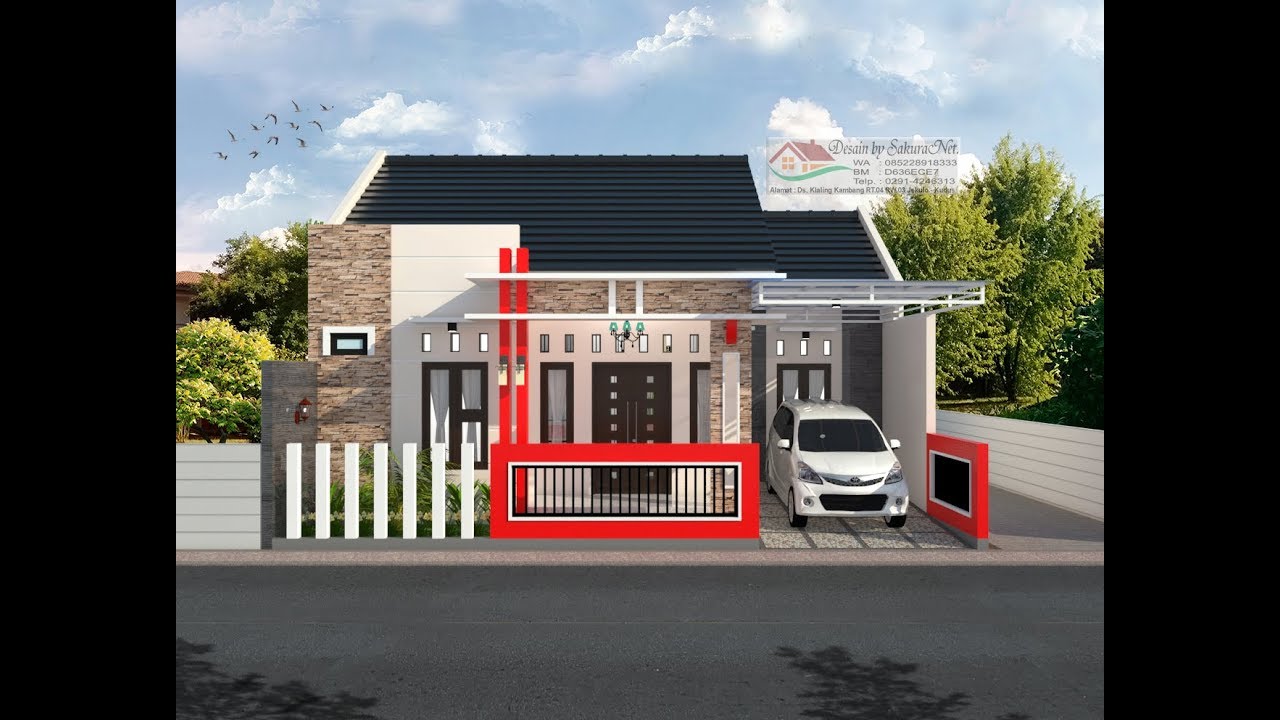 Modern House (10x8) 3 K. Tidur. Desain Rumah Minimalis Lantai 1