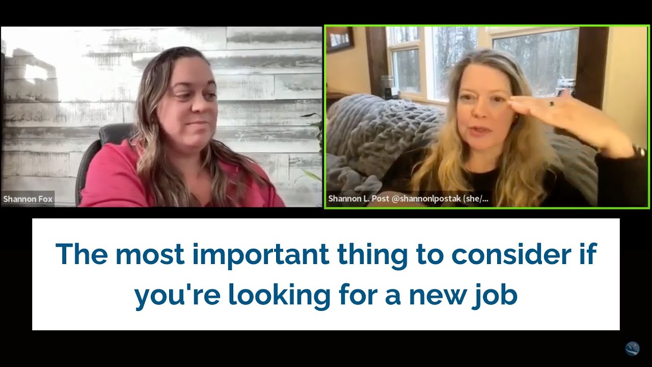 The most important thing to consider if you're looking for a new job