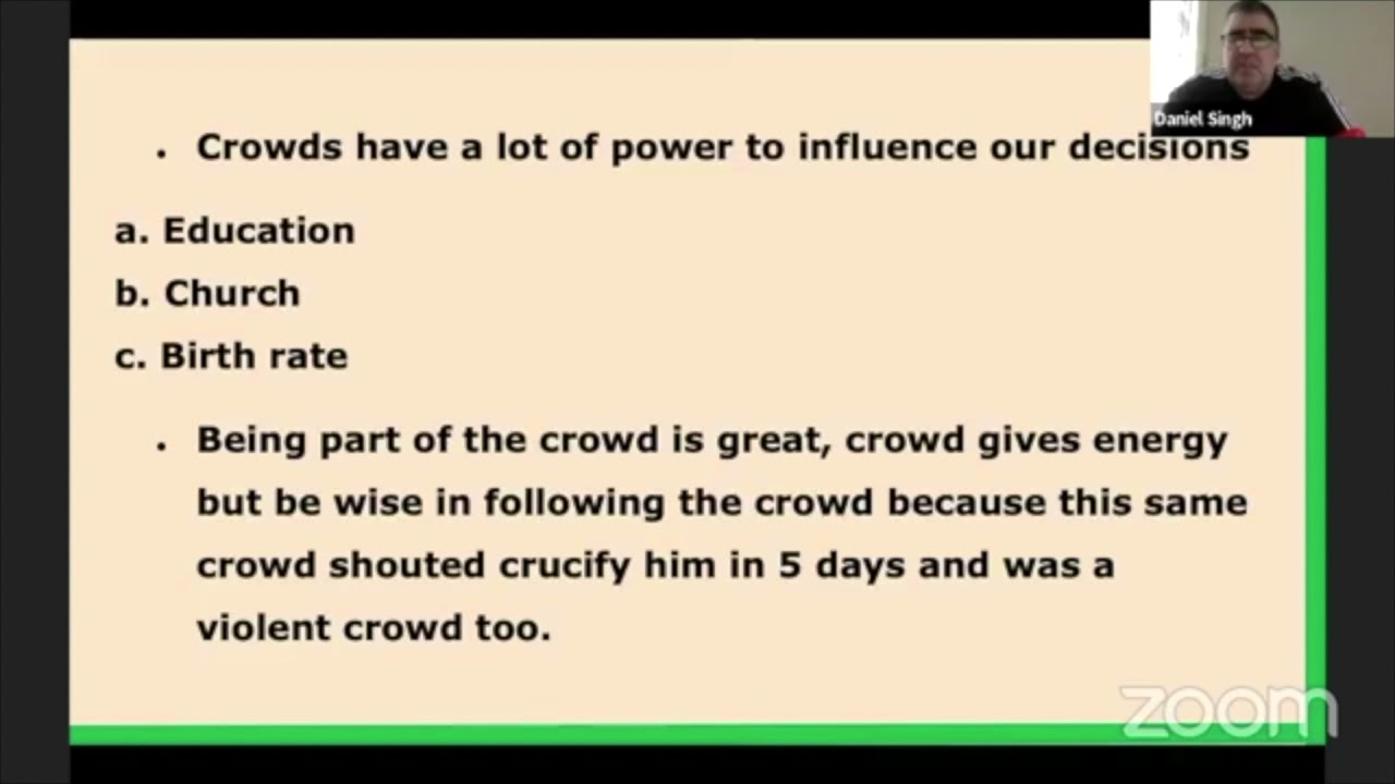 Passion Week with Ps. Daniel - Episode 1: The Crowd (Palm Sunday)