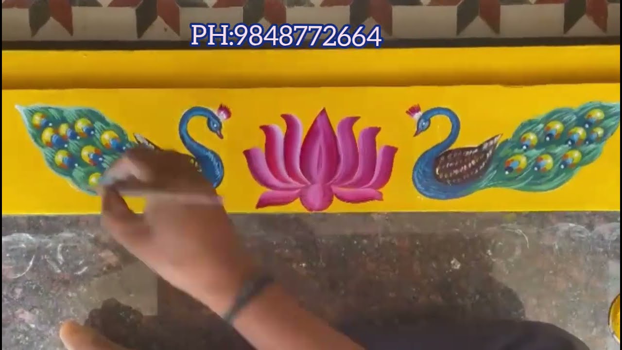 Gadapa design  || Peacock Painting  PH:9848772664