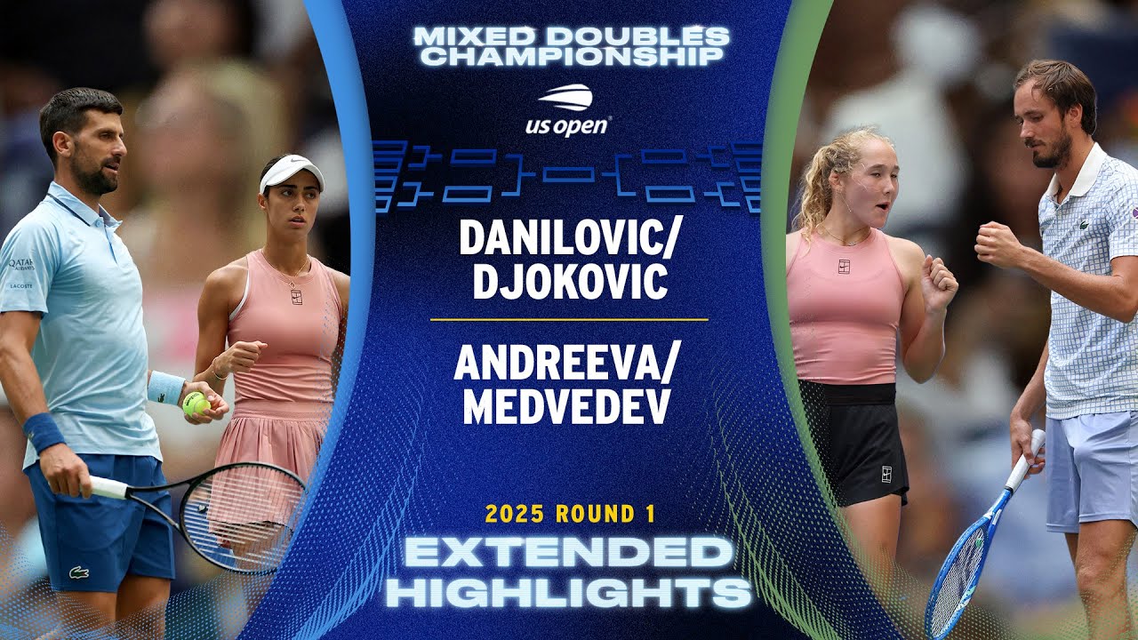 Danilovic/Djokovic vs. Andreeva/Medvedev Extended Highlights | 2025 US Open Round 1