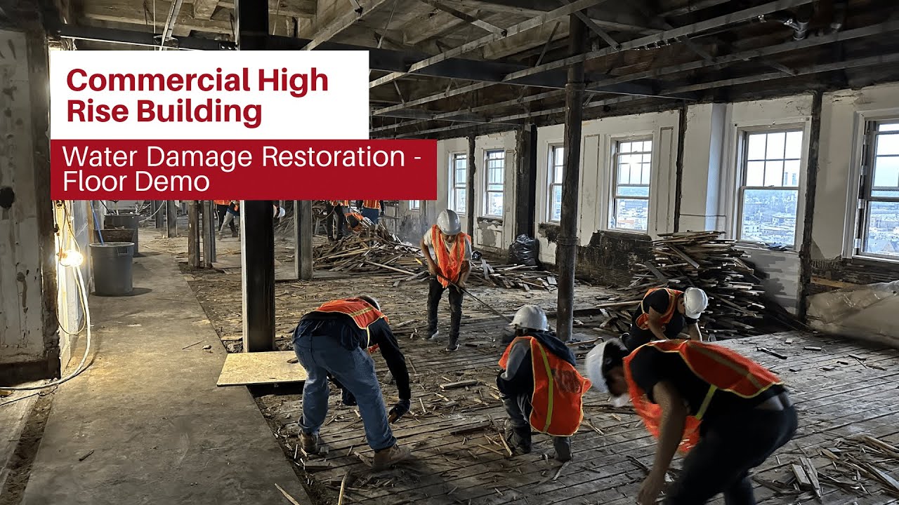 Commercial High Rise Water Damage Floor Demo - Unlimited Restoration, Inc.