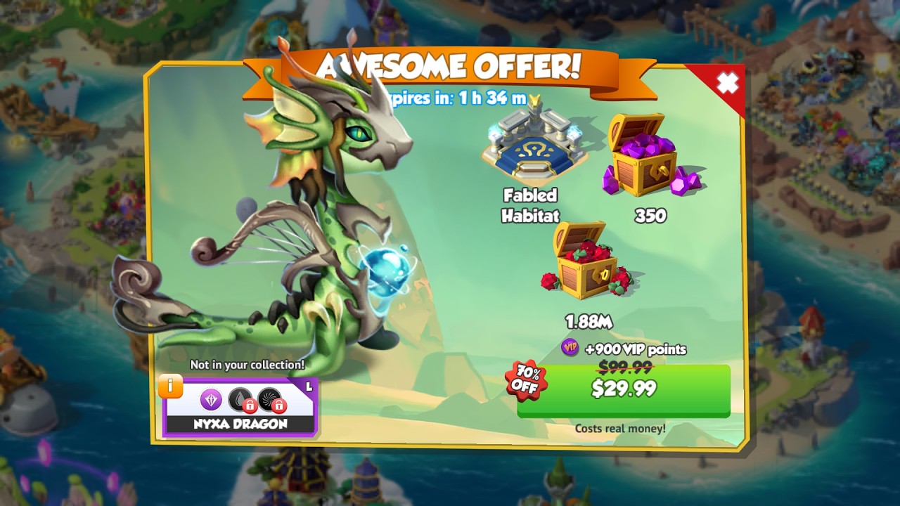 Dragon Mania Legends=AWESOME OFFER=Reduce by 70%, now only $29.99. Hurry up!