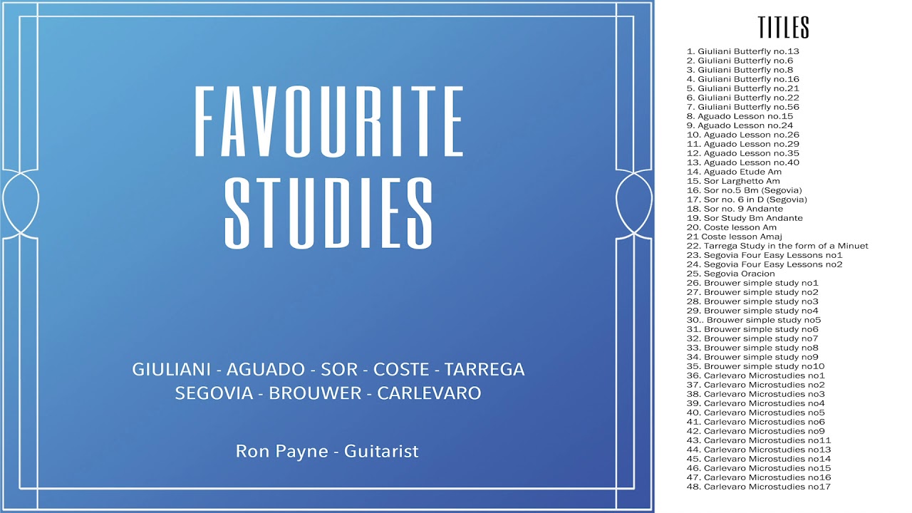 16 Sor No5 Bm Segovia - Favourite Studies