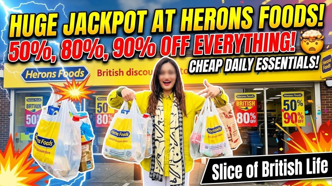 🤯 HERON FOODS UK HAUL🇬🇧50%, 80% &90% OFF😱 Cheap Groceries & Everyday Bargains/slice of British life 