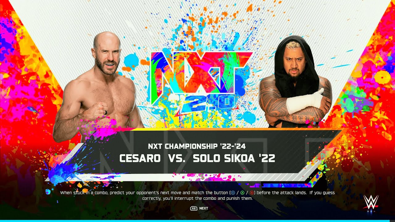 WWE 2K25 FULL MATCH - Cesaro vs. Solo Sikoa - Submission Showdown