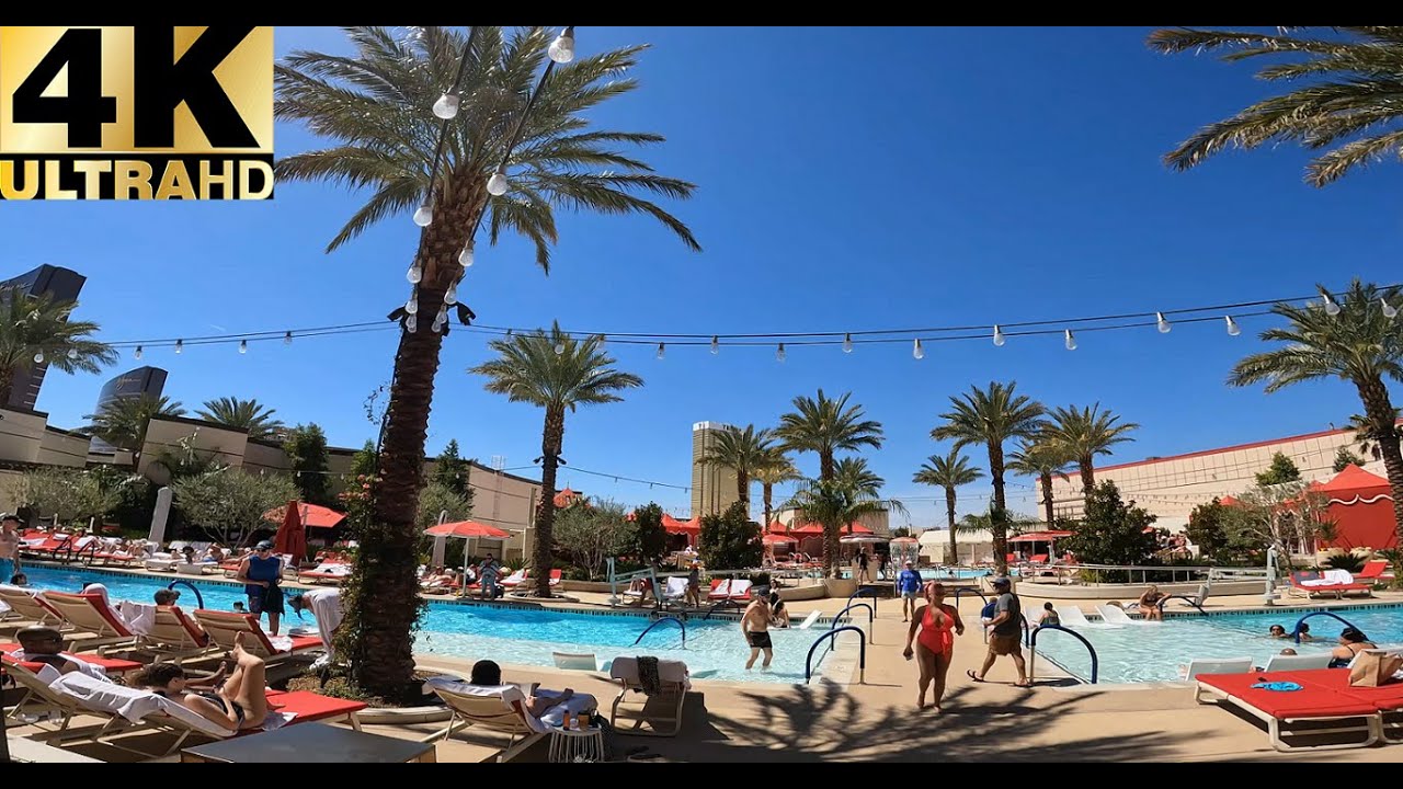 [4K] Resorts World Full Pool Walkthrough Las Vegas