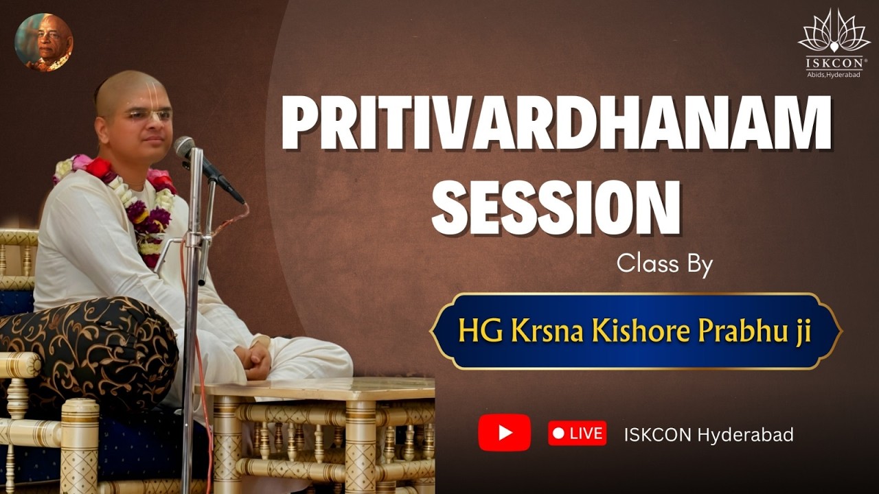 Sunday Special Pritivardanam Class | HG Krsna Kishore Prabhu | 01-03-2026 | ISKCON Abids Hyderabad