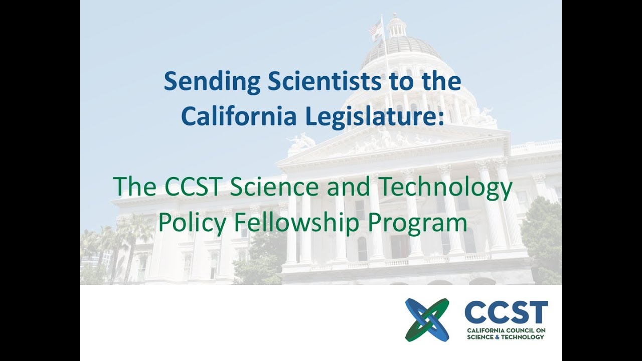 CCST Science Fellows Webinar (Audio and Slides) Oct 2018