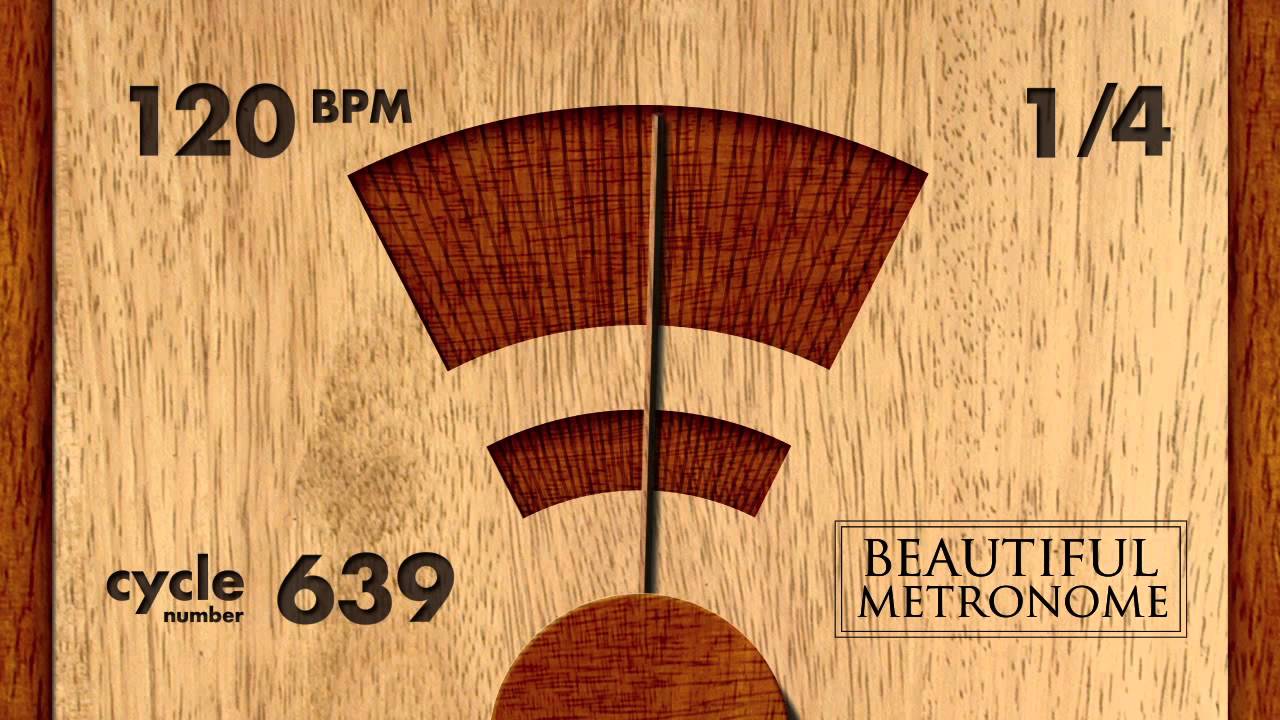 120 BPM 1/4 Wood Metronome HD