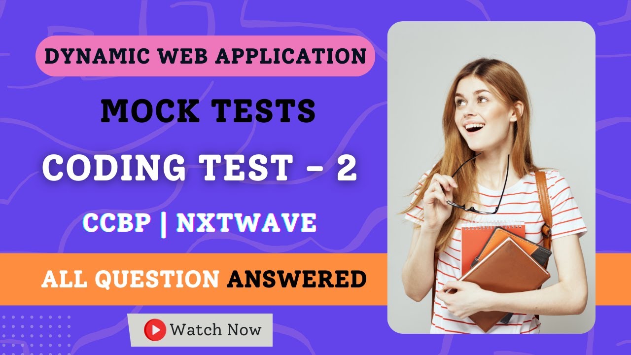 Mock Tests | Coding Test - 2 Answers | JavaScript | NxtWave | CCBP 4.0
